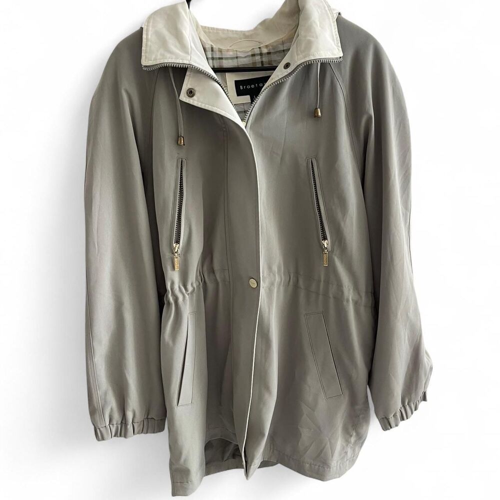 Women’s Braeton vintage trench windbreaker rain jacket